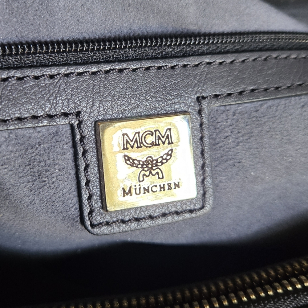 MCM Croc Embossed Gray Leather Large 2 way Satchel T7428 in EUC - Picture 14 of 16